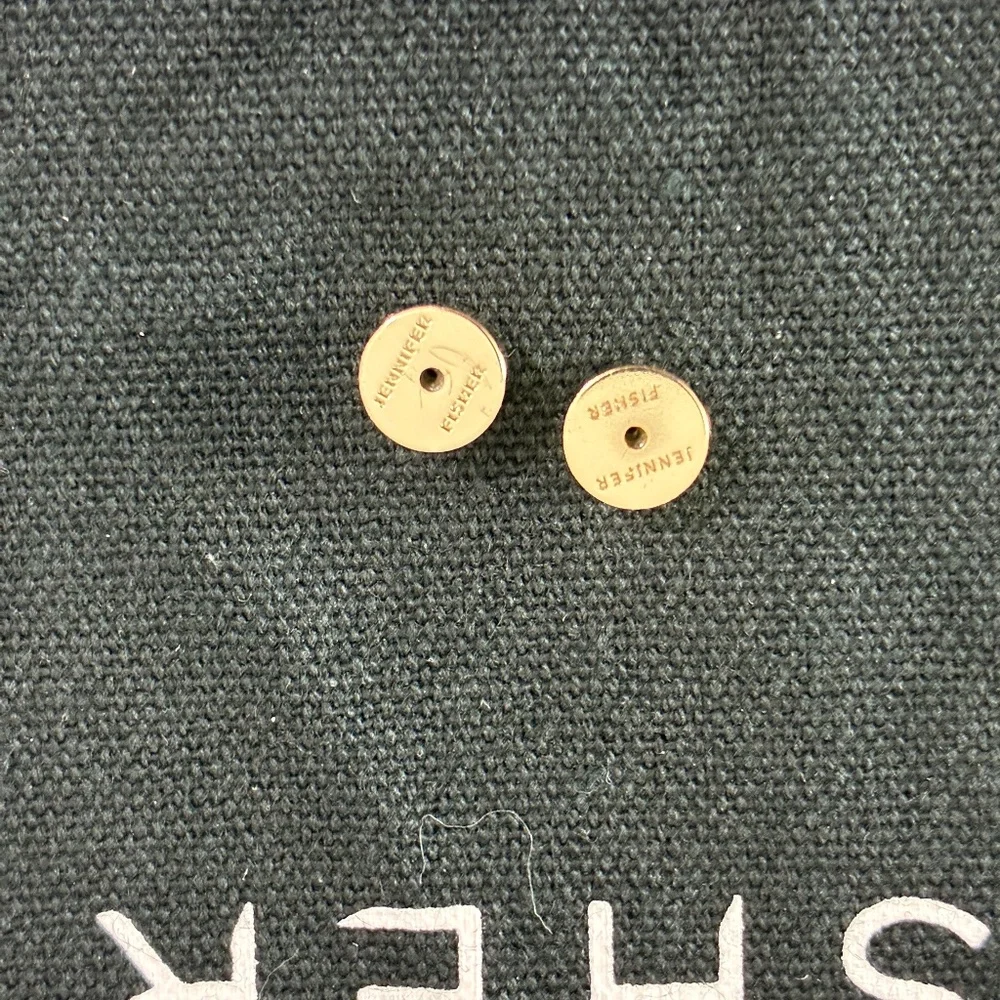 Jennifer Fisher 2.5" Twisted Lilly Hoops Earrings 14K Gold Posts Plated Brass - Picture 11 of 13